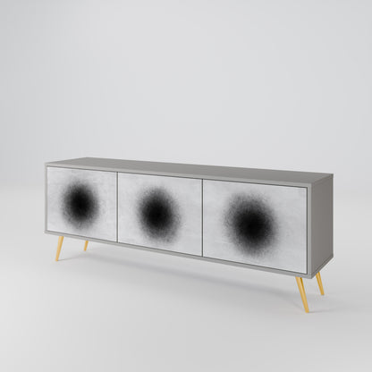 BLACK HOLE TV-bänk med 3 dörrar