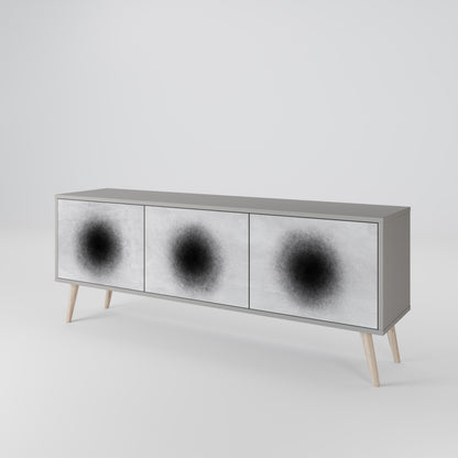 BLACK HOLE TV-bänk med 3 dörrar