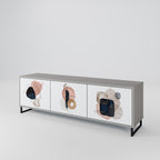 COLORFUL SHAPES 3-Door TV Stand in Grey Finish