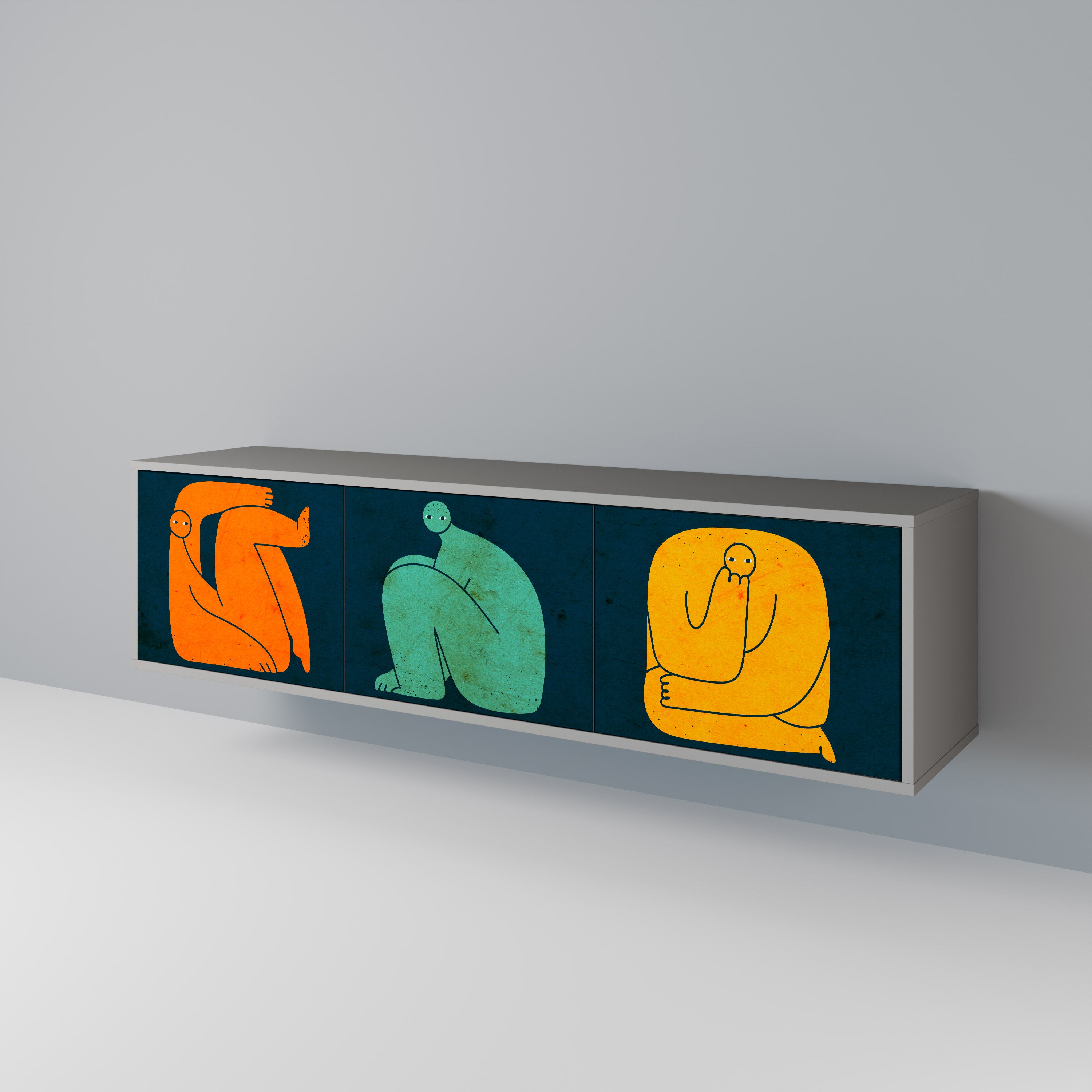 TOGETHER BUT SEPARATELY 3-Door TV Cabinet