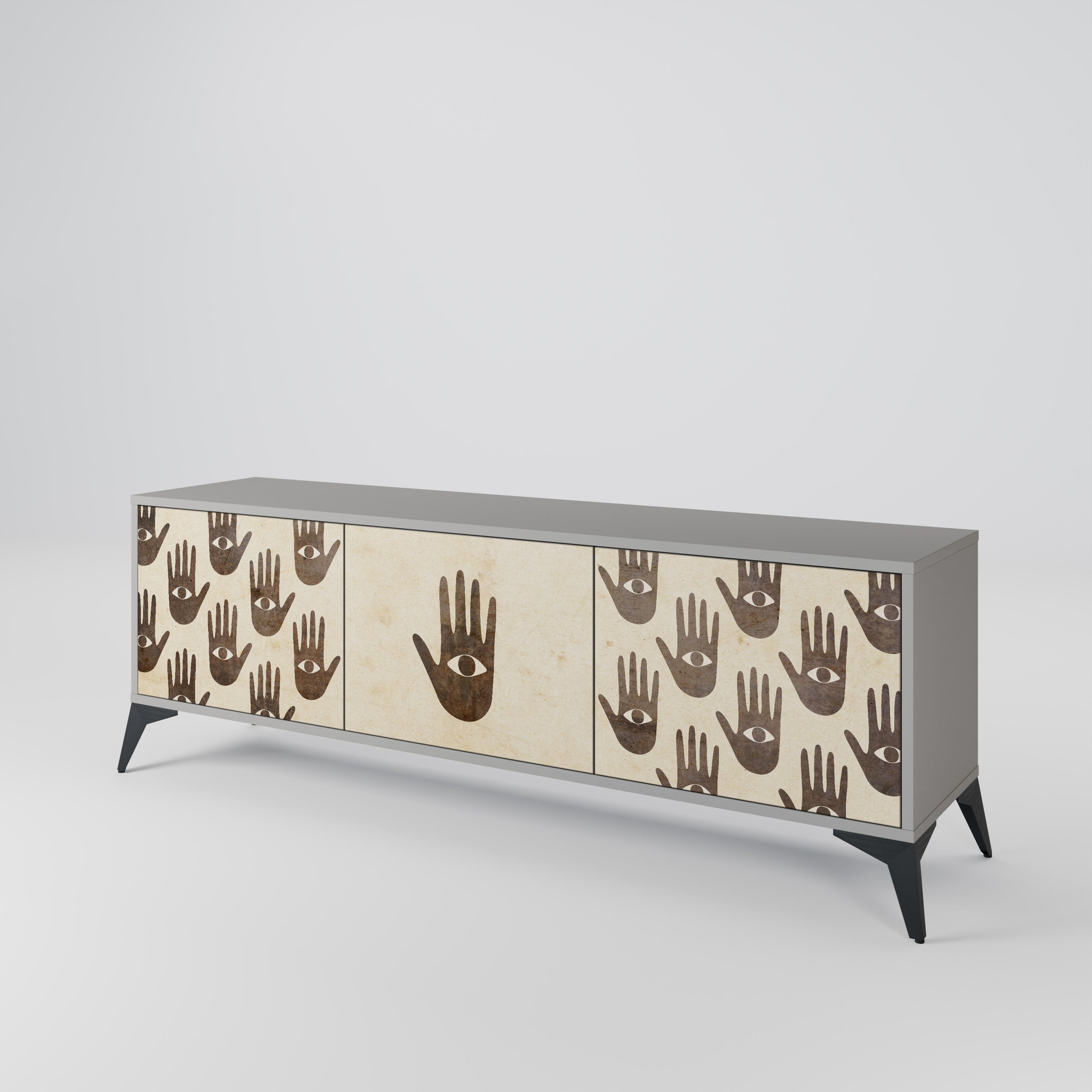 SEE MORE 3-Door TV Cabinet