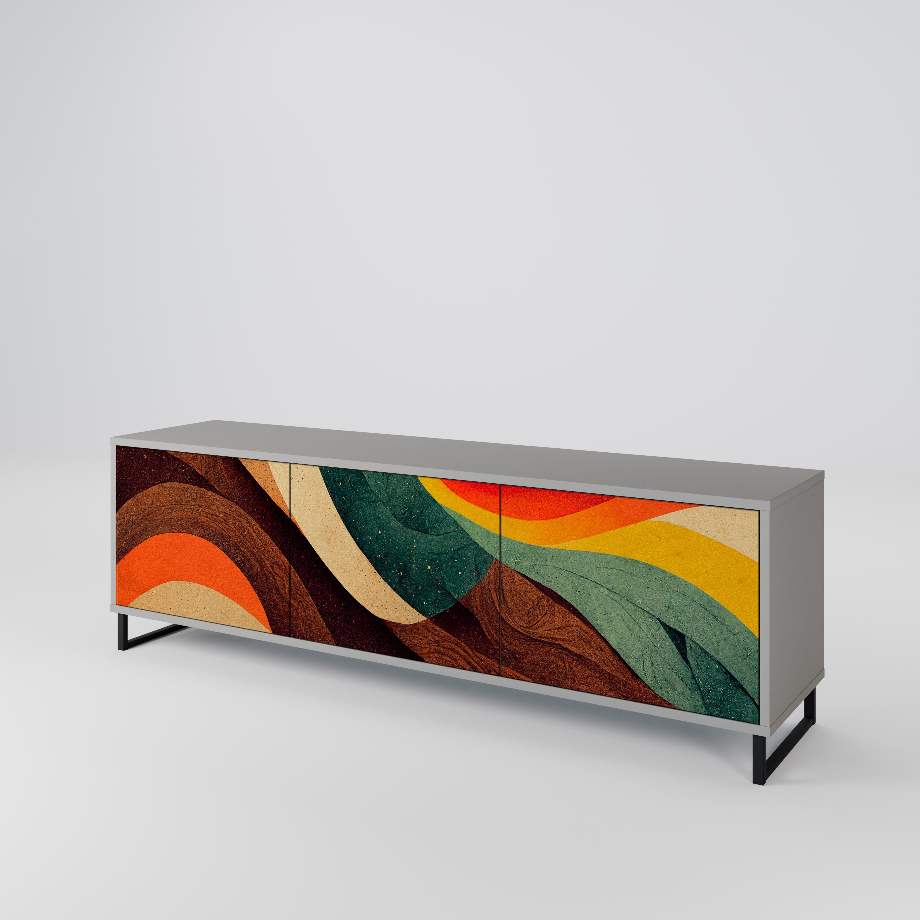COLORFUL STRANDS TV-bänk med 3 dörrar