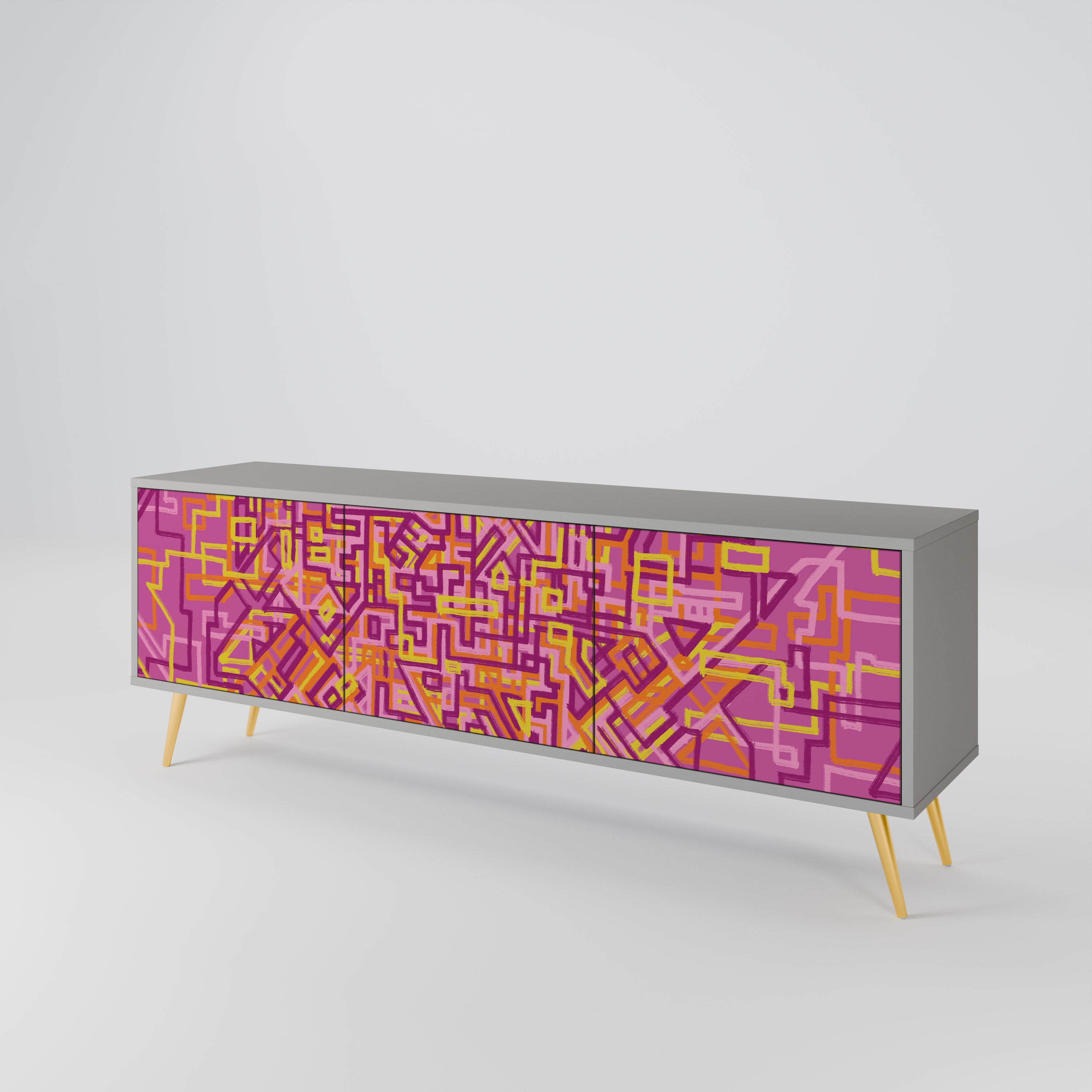 LOVELY MEMORIES 3-Door TV Cabinet