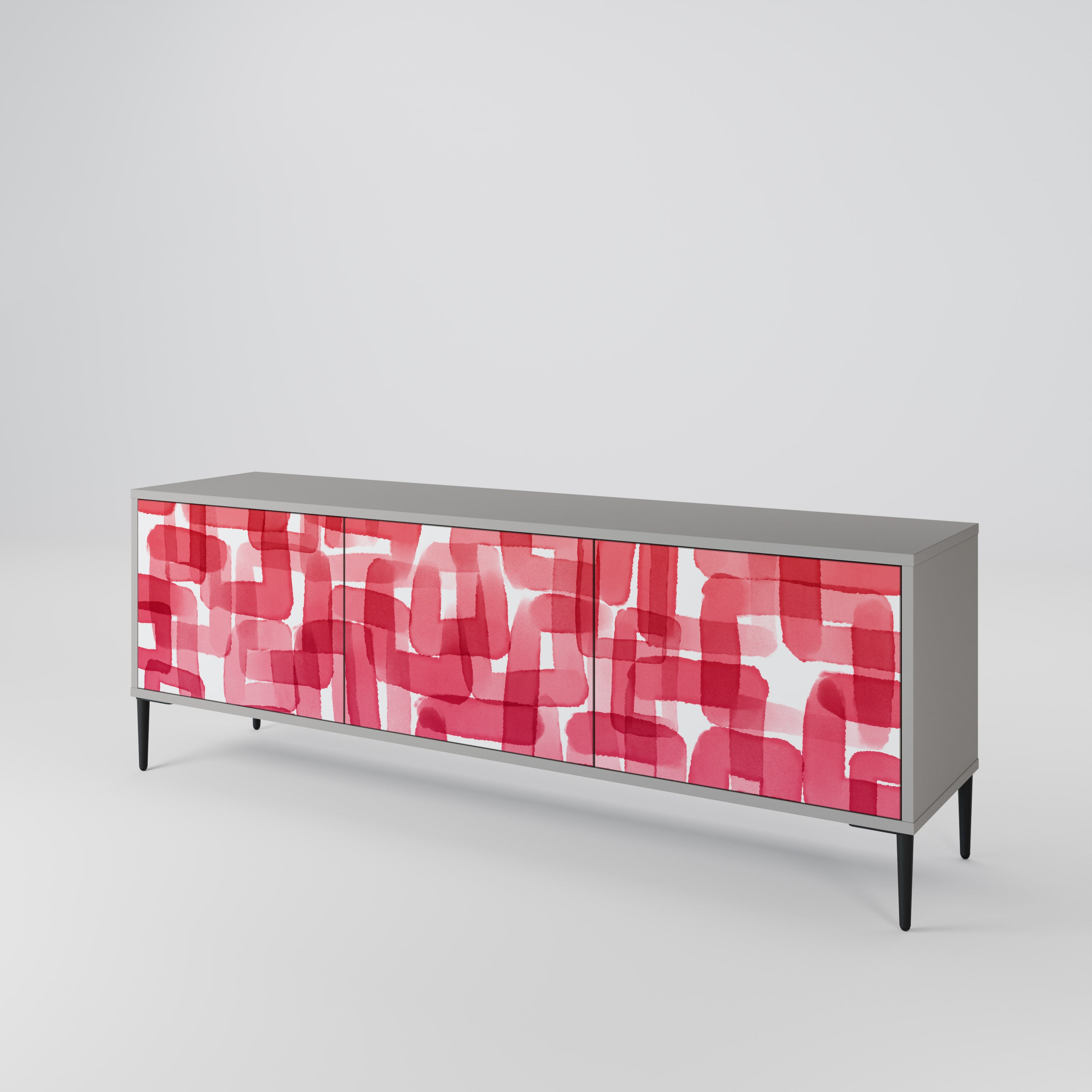KALEIDOSCOPIC CUBISM 3-Door TV Cabinet