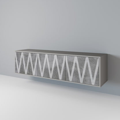 SOLID ZIG ZAG TV-bänk med 3 dörrar