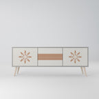 DAILY HARMONY 3-Door TV Stand in Grey Finish