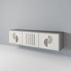 HARMONY ESSENCE 3-Door TV Stand in Grey Finish