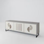 HARMONY ESSENCE 3-Door TV Stand in Grey Finish