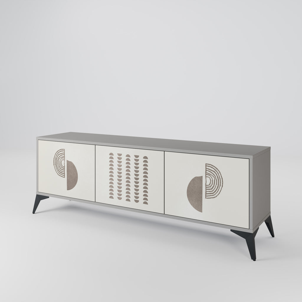 HARMONY ESSENCE 3-Door TV Stand in Grey Finish