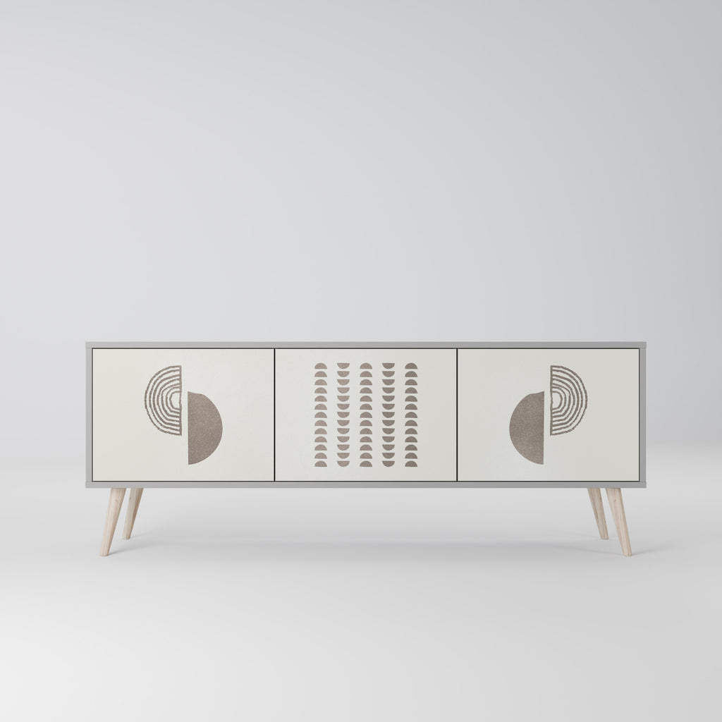 HARMONY ESSENCE 3-Door TV Stand in Grey Finish