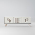 HARMONY ESSENCE 3-Door TV Stand in Grey Finish