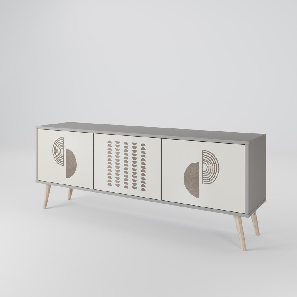 HARMONY ESSENCE 3-Door TV Stand in Grey Finish