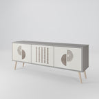 HARMONY ESSENCE 3-Door TV Stand in Grey Finish