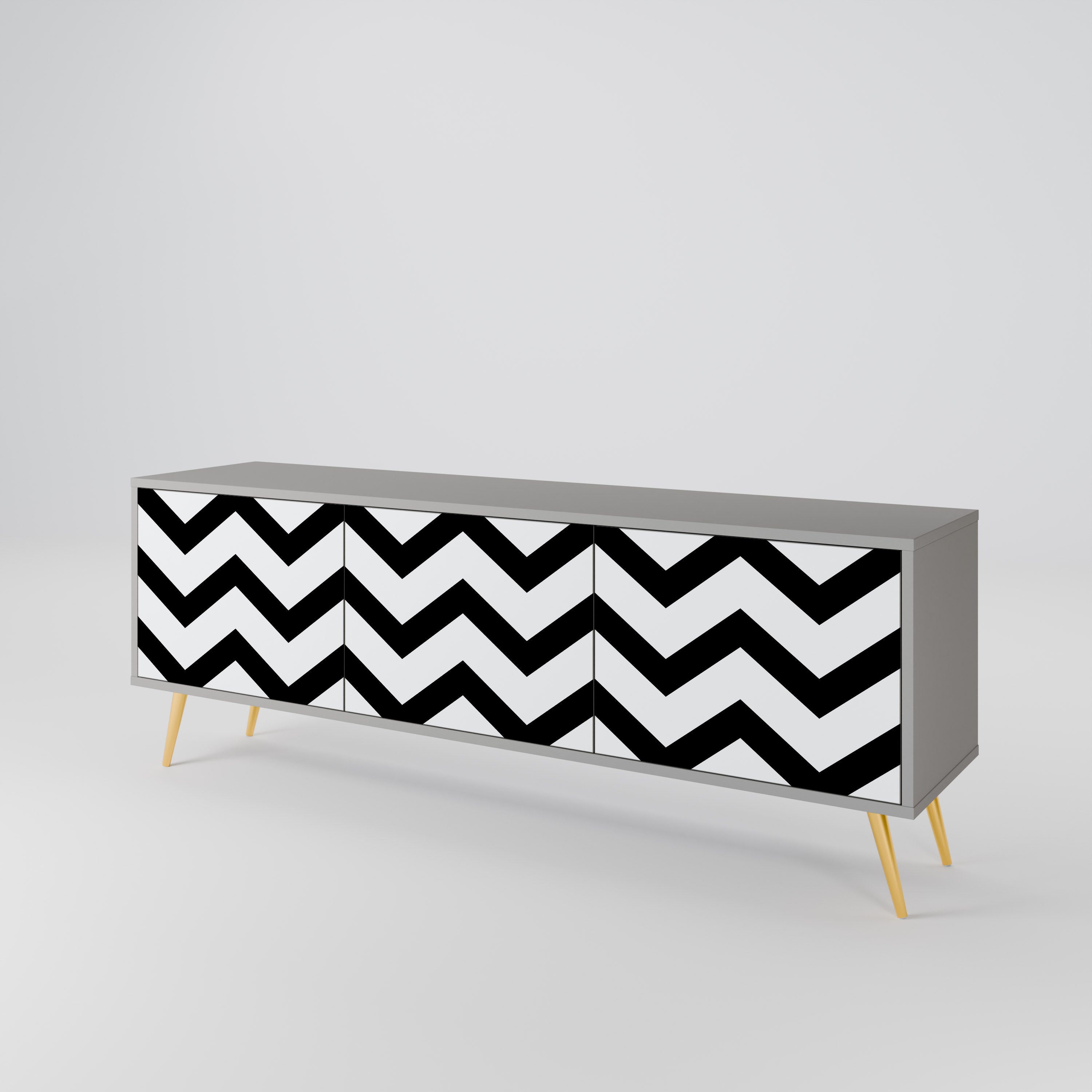 CLASSIC ZIG ZAG 3-Door TV Cabinet