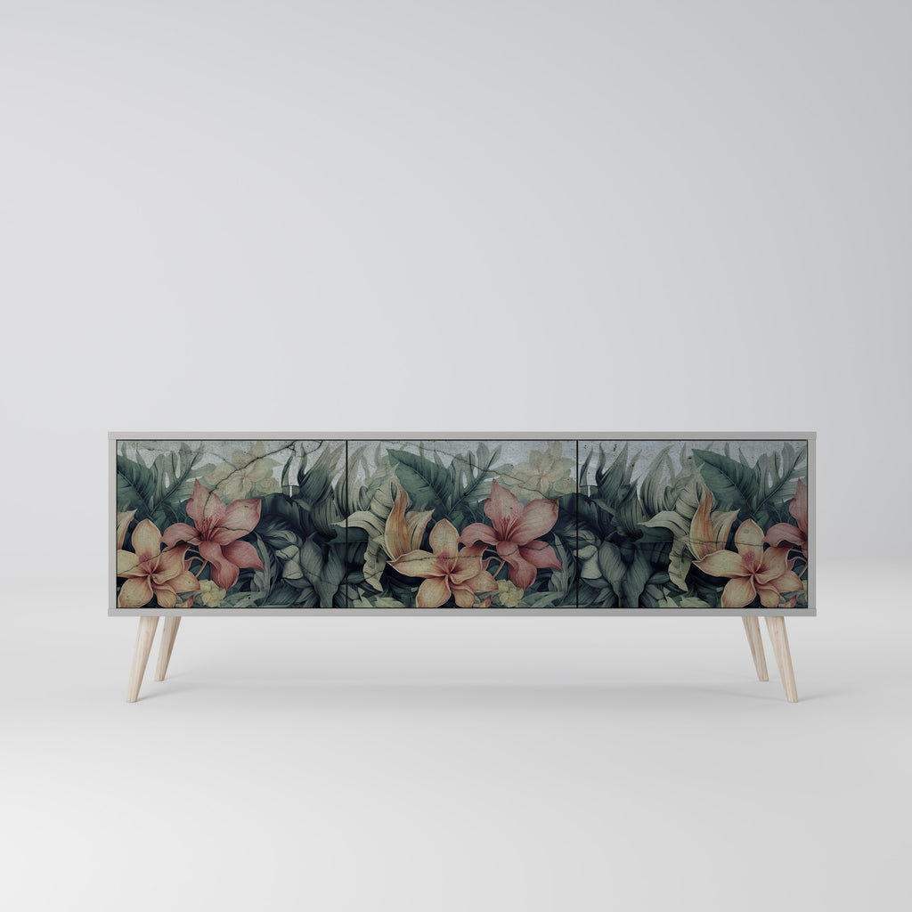 HEAVENLY BLOOM 3-dörrars TV-bänk i grå finish