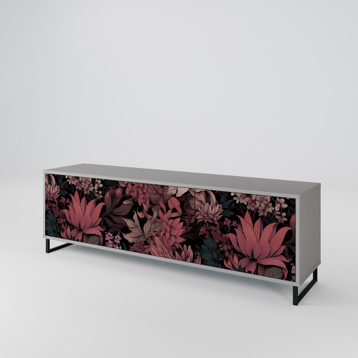 FLORAL WHISPER TV-bänk med 3 dörrar