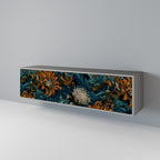 MORNING BLOOM 3-dörrars TV-bänk i grå finish