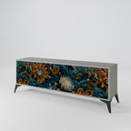 MORNING BLOOM 3-dörrars TV-bänk i grå finish