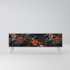 IMAGINARY BLOSSOM 3-Door TV Stand in Grey Finish