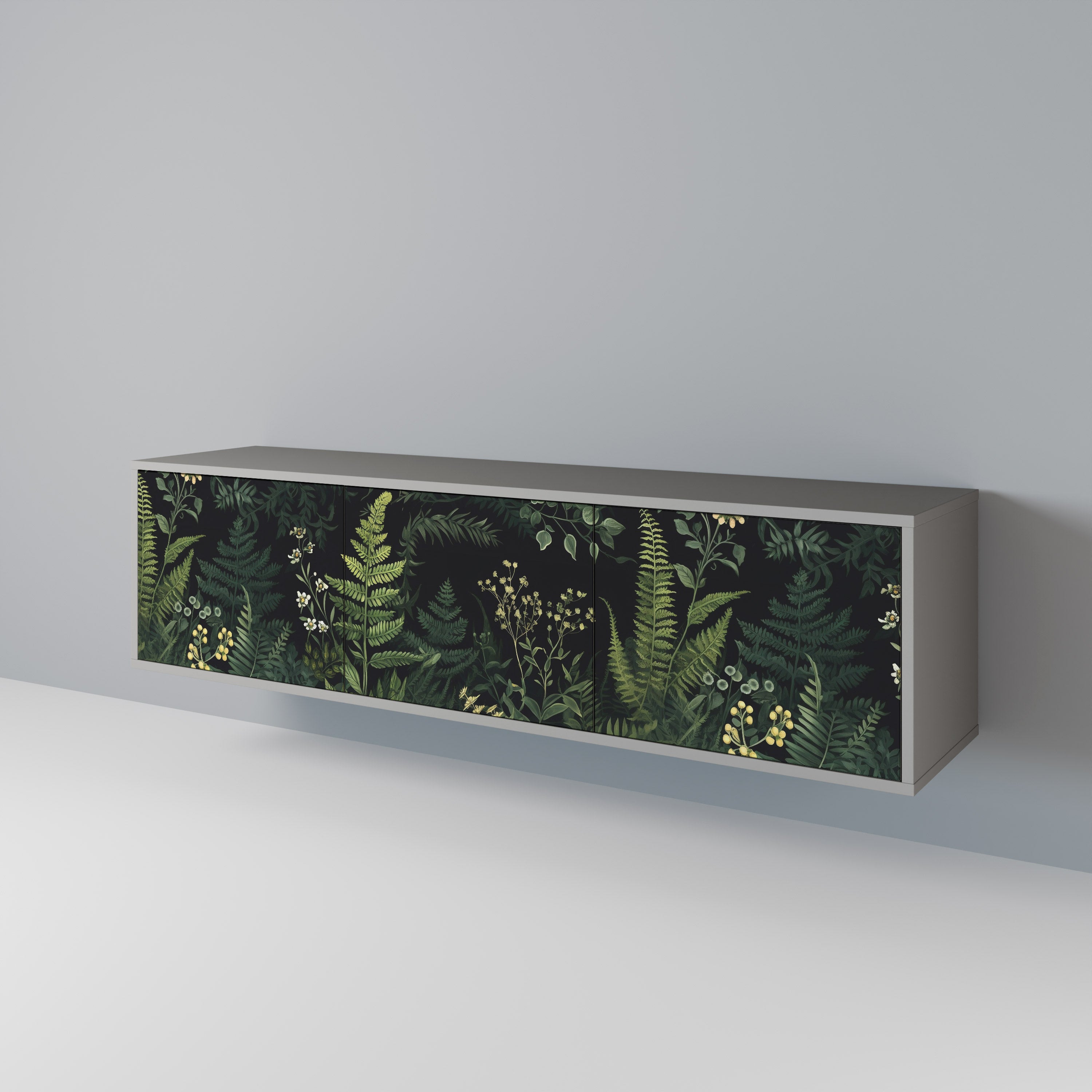 FERN FLOWERS TV-bänk med 3 dörrar