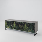 FERN FLOWERS 3-dörrars TV-bänk i grå finish