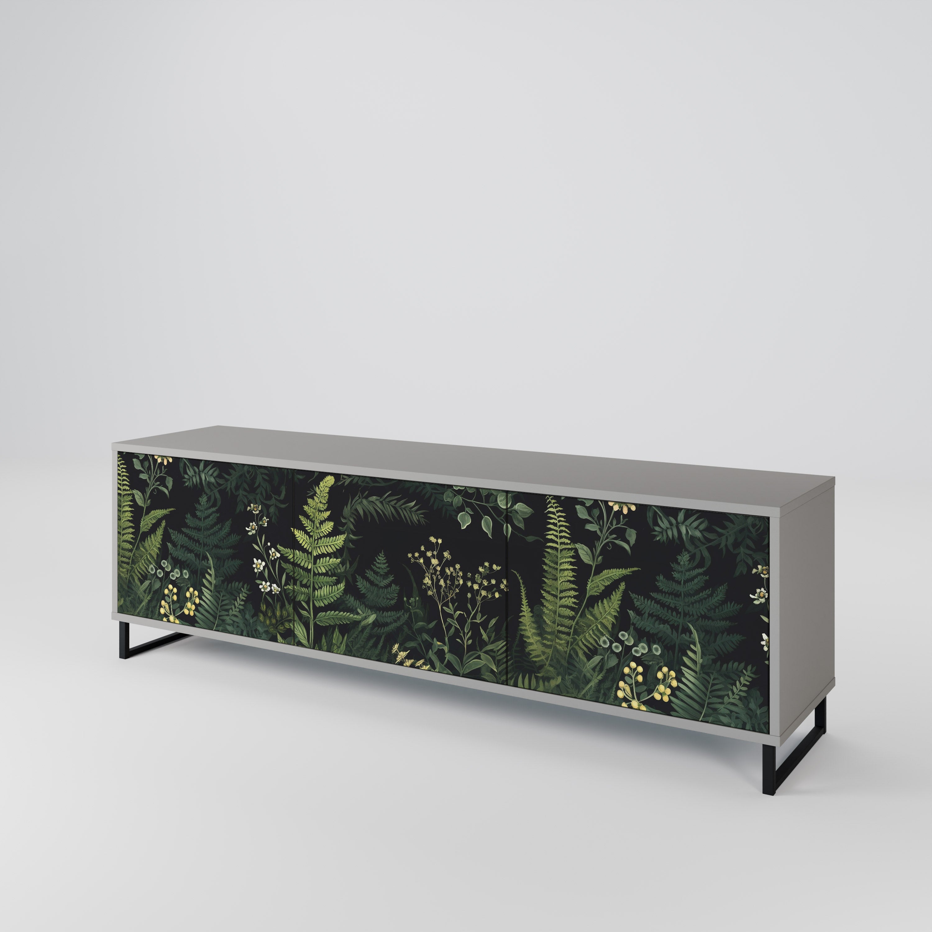 FERN FLOWERS TV-bänk med 3 dörrar