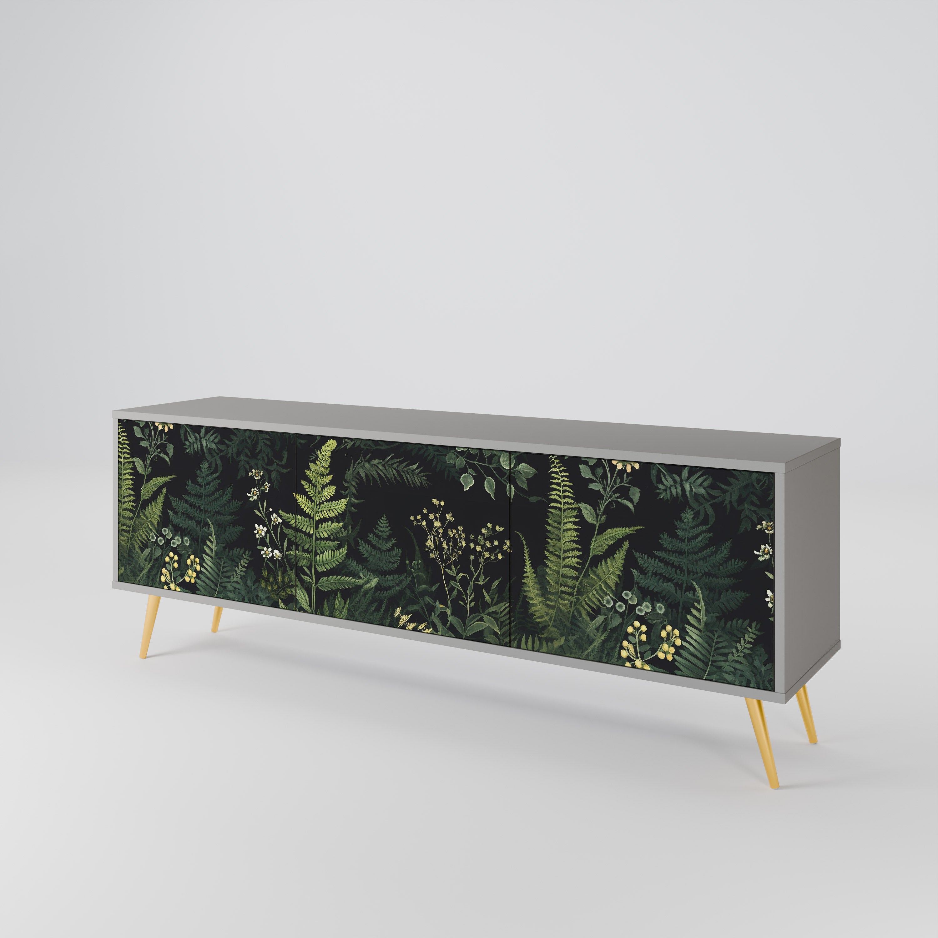 FERN FLOWERS TV-bänk med 3 dörrar
