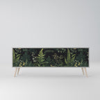 FERN FLOWERS 3-dörrars TV-bänk i grå finish