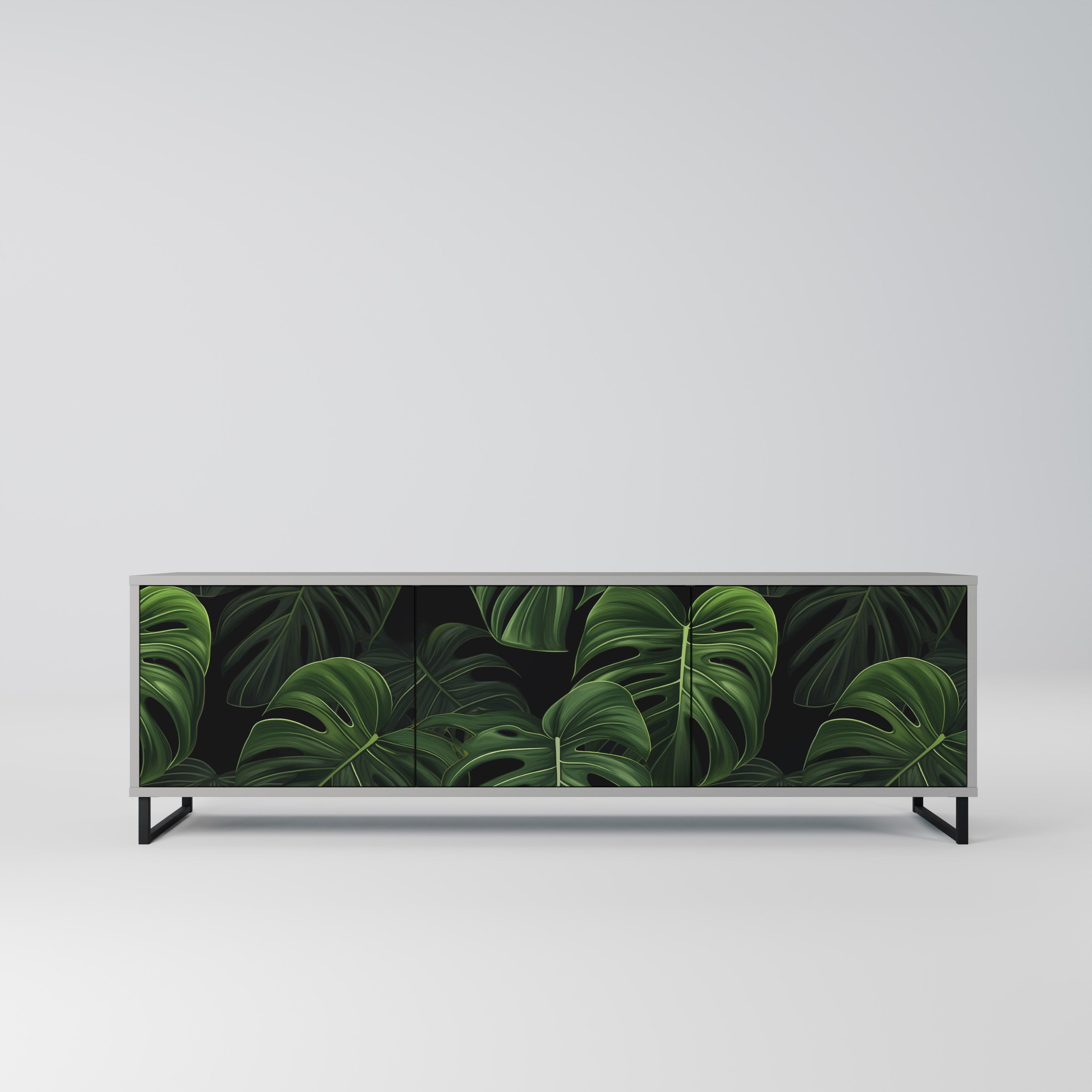 INFINITE MONSTERA 3-dörrars TV-bänk i grå finish