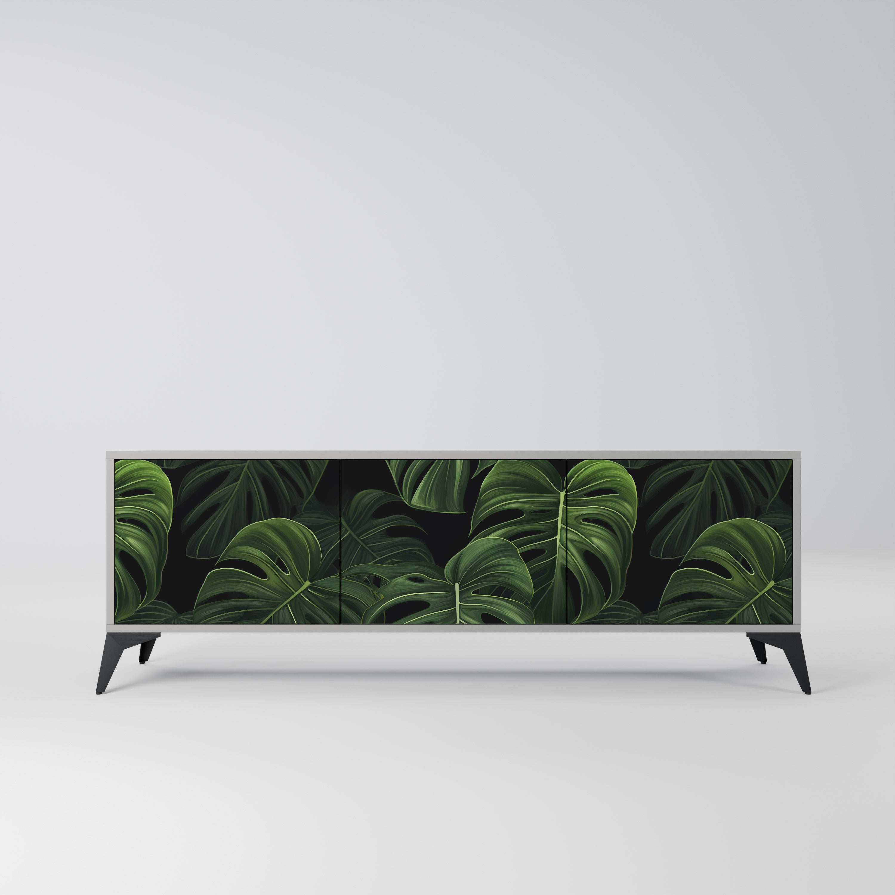 INFINITE MONSTERA 3-dörrars TV-bänk i grå finish