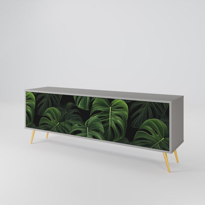 INFINITE MONSTERA 3-dörrars TV-bänk i grå finish