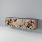 PETAL HARMONY 3-dörrars TV-bänk i grå finish