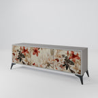 PETAL HARMONY 3-dörrars TV-bänk i grå finish