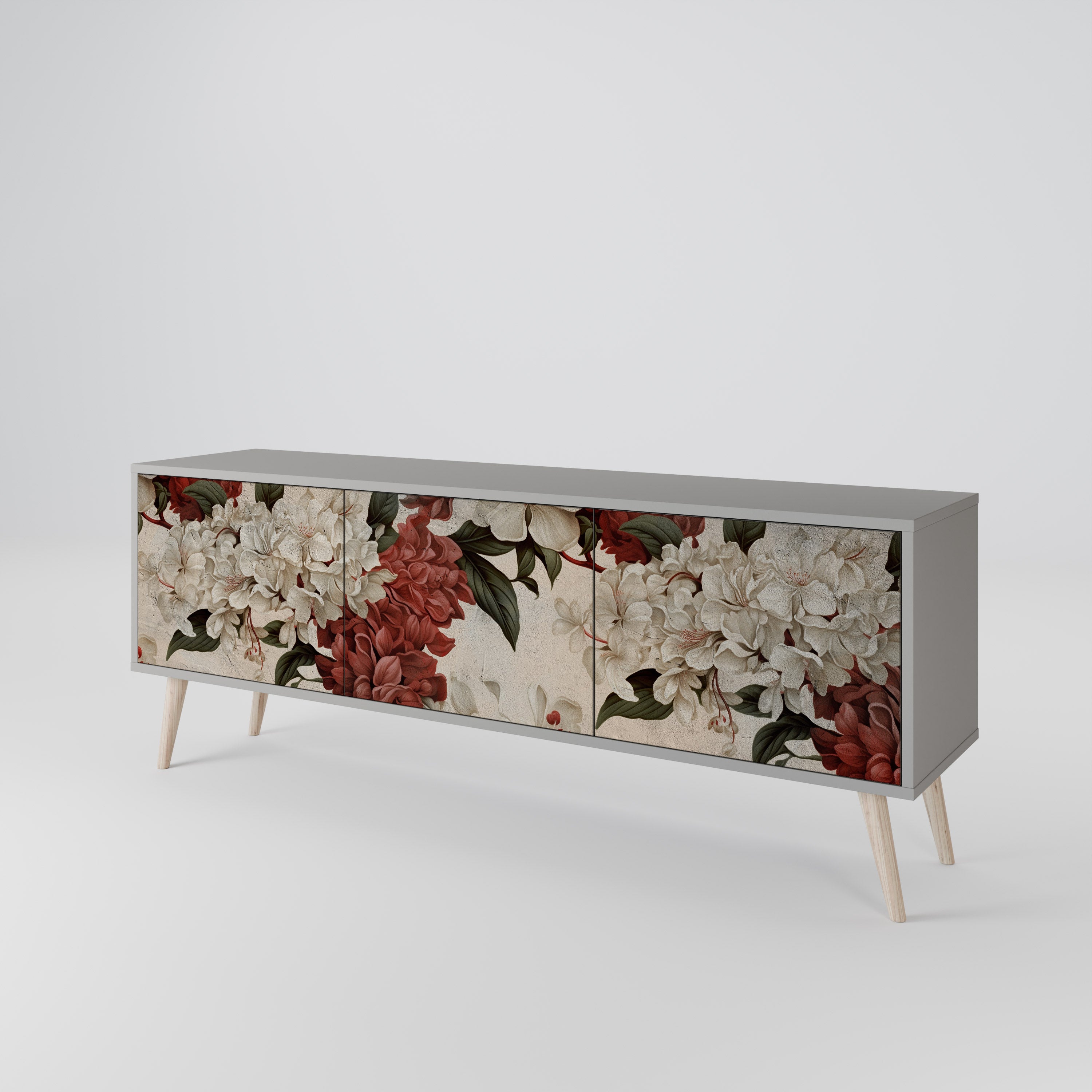 EPHEMERAL DAYS 3-dörrars TV-bänk i grå finish