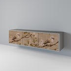 PETAL DISTINGUISH 3-dörrars TV-bänk i grå finish