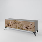 PETAL DISTINGUISH 3-dörrars TV-bänk i grå finish