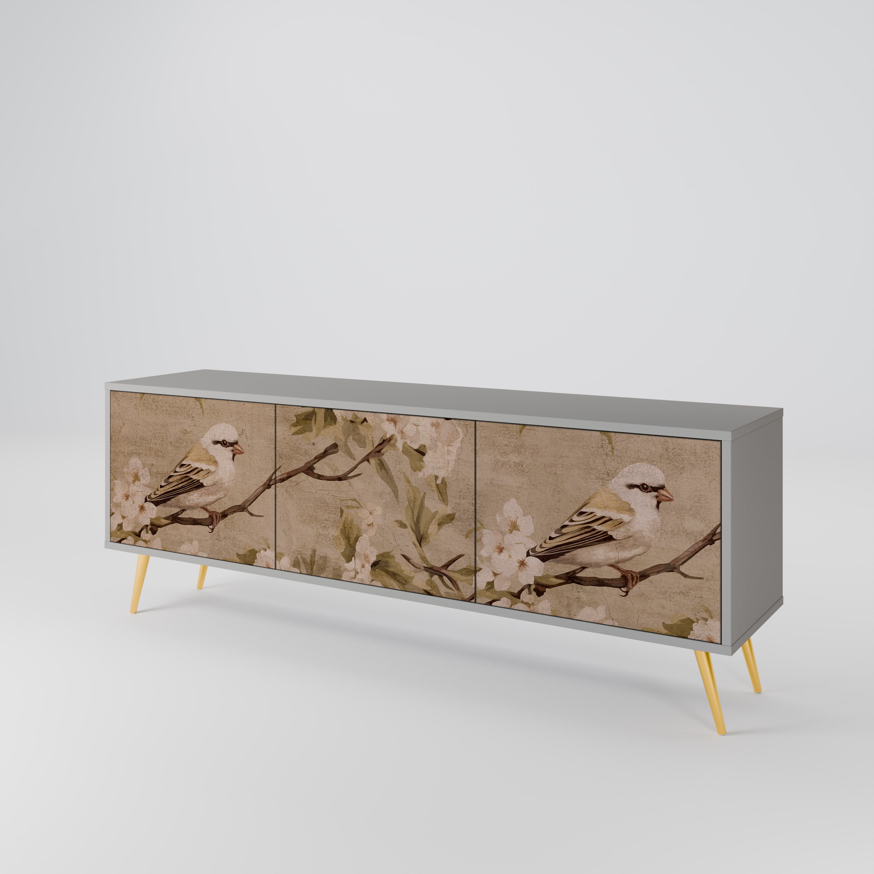 PETAL DISTINGUISH TV-bänk med 3 dörrar