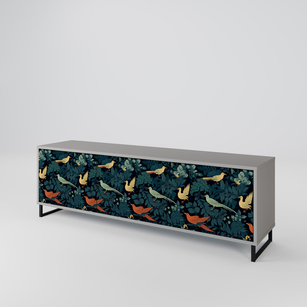 FOWL ORNAMENT TV-bänk med 3 dörrar