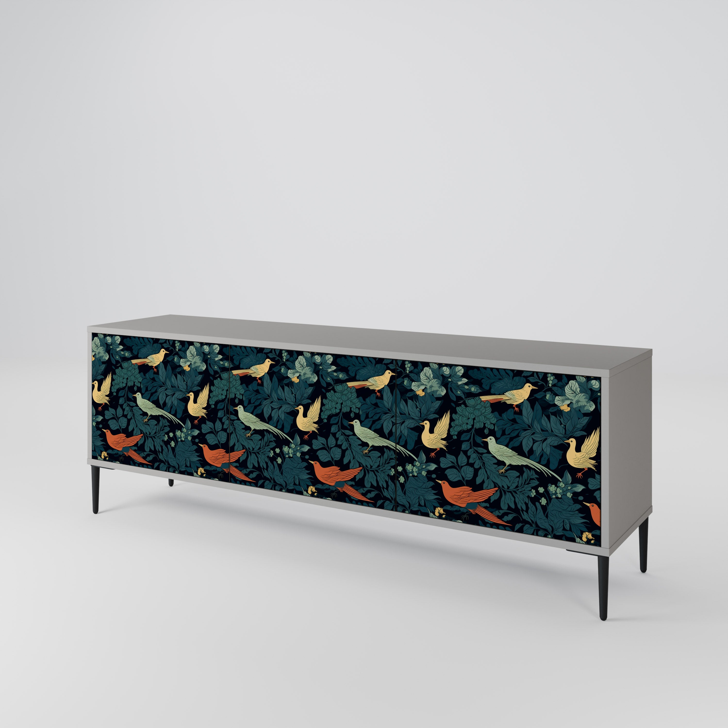 FOWL ORNAMENT TV-bänk med 3 dörrar