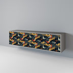 FOWLY DAZE 3-dörrars TV-bänk i grå finish