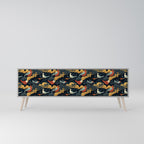 FOWLY DAZE 3-dörrars TV-bänk i grå finish