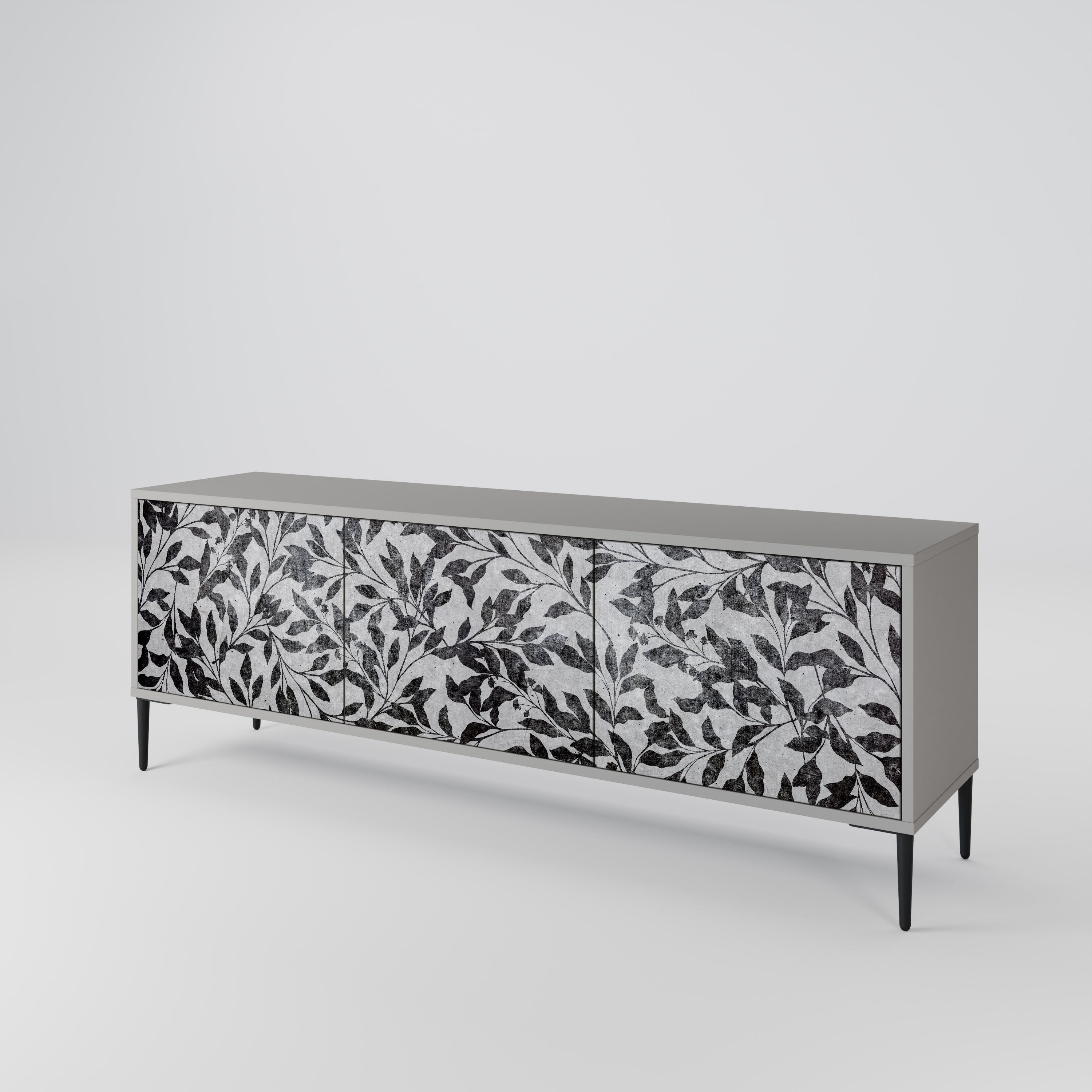 CHARCOAL SPROUT TV-bänk med 3 dörrar