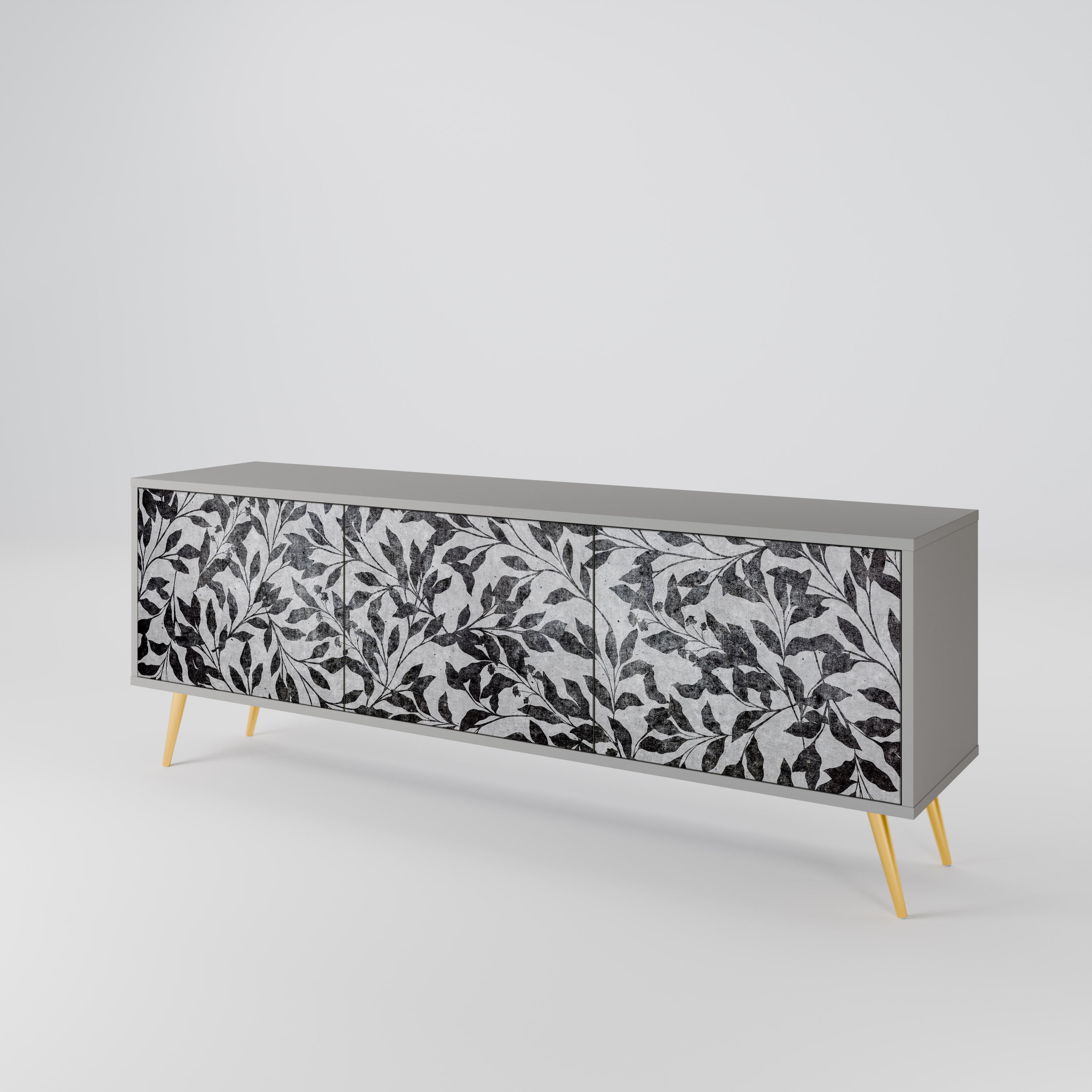 CHARCOAL SPROUT TV-bänk med 3 dörrar