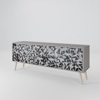 CHARCOAL SPROUT 3-dörrars TV-bänk i grå finish