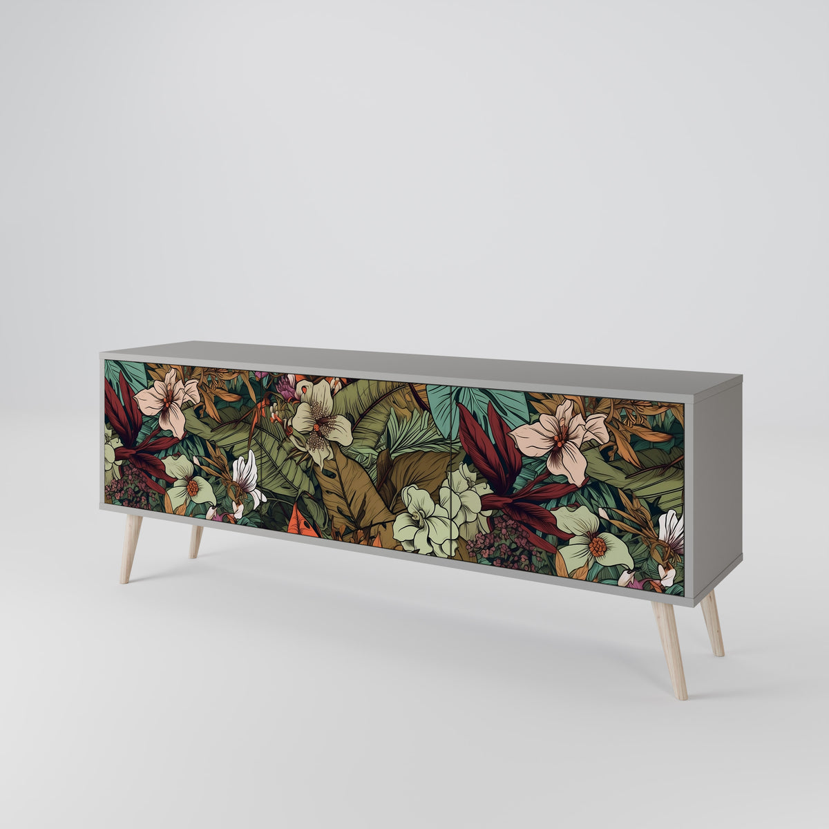 BOTANICAL EMERGENCE 3-Door TV Cabinet
