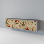 BLOOMING HARMONY 3-Door TV Stand in Grey Finish