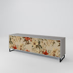 BLOOMING HARMONY 3-Door TV Stand in Grey Finish