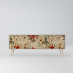 BLOOMING HARMONY 3-Door TV Stand in Grey Finish