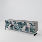 POPINJAY LOOK 3-Door TV Stand in Grey Finish