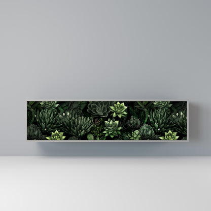 SUCCULENT JUNGLE 3-dörrars TV-bänk i grå finish
